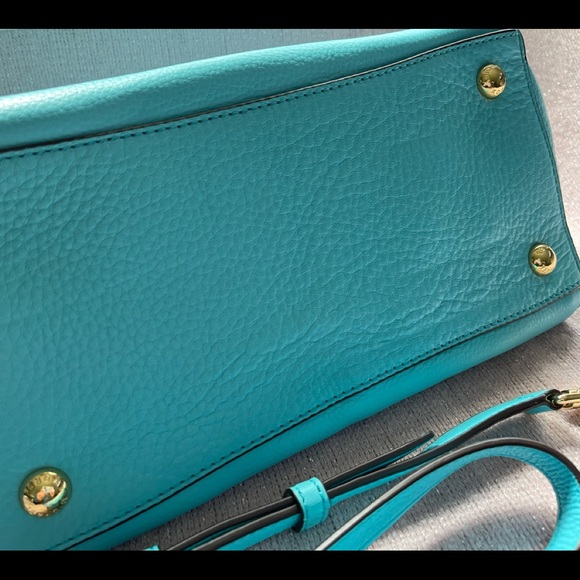 Michael Kors Hudson Aqua Marine Satchel Bag - Picture 2 of 9